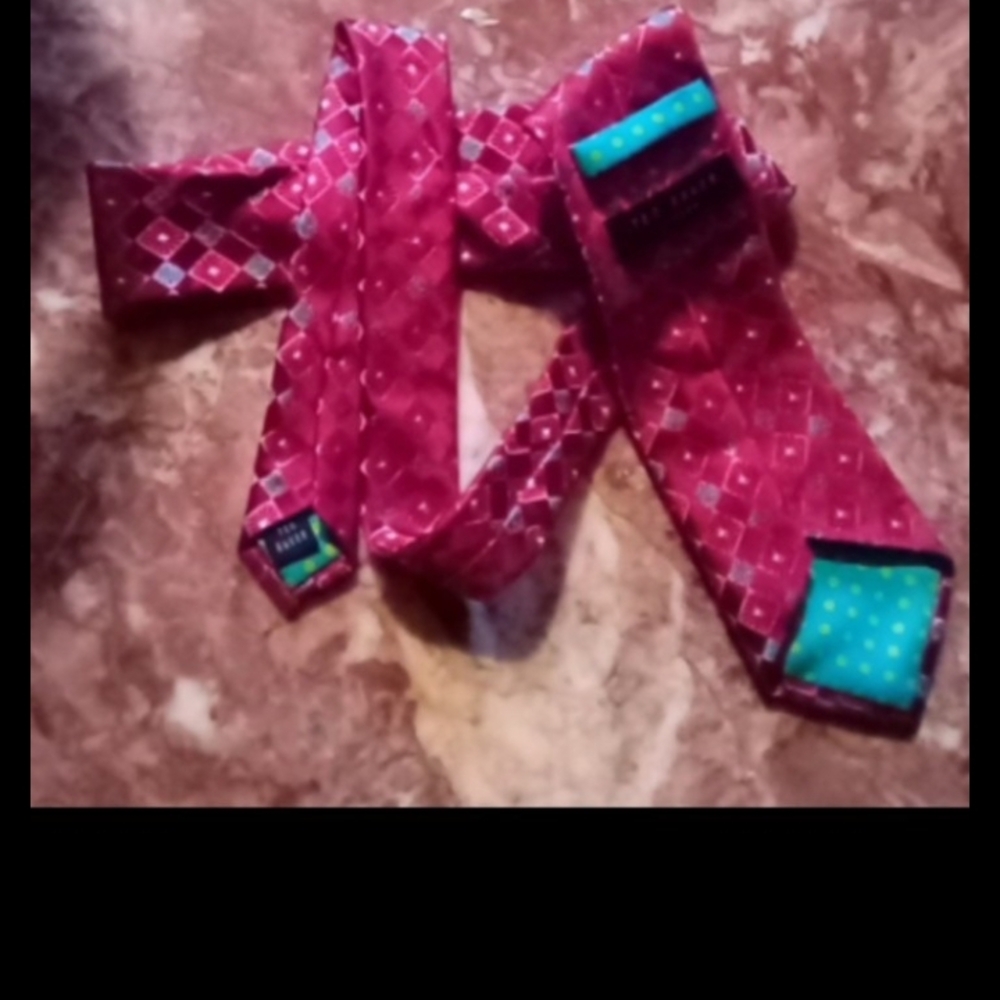 Ted Baker Red Diamond Pattern Tie